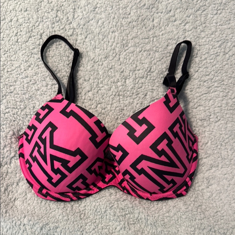 Pink and Black Bra